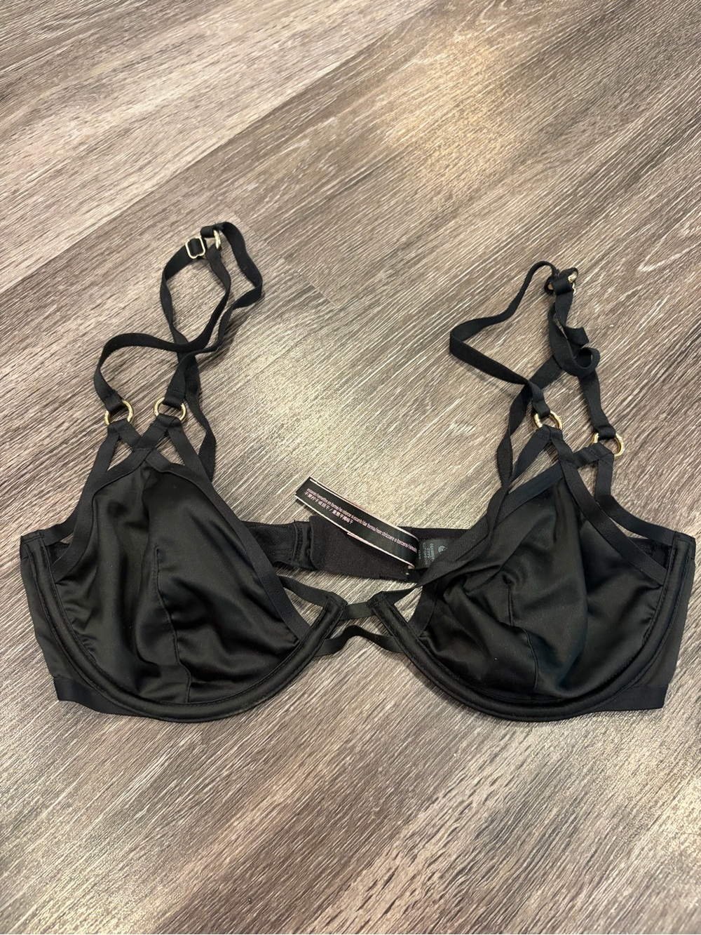 Black Strappy Unlined Underwire Bra - Women’s Intimates